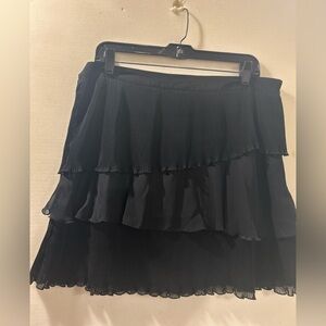 NWOT Elegant Black Tiered Skirt